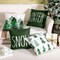 Set of 4 Christmas Tree Pillow Covers Green Winter Rustic Throw Pillows Cases 18 x 18 Inch Nature Forest Decorative for Couch Bed Sofa Holiday Home Decor